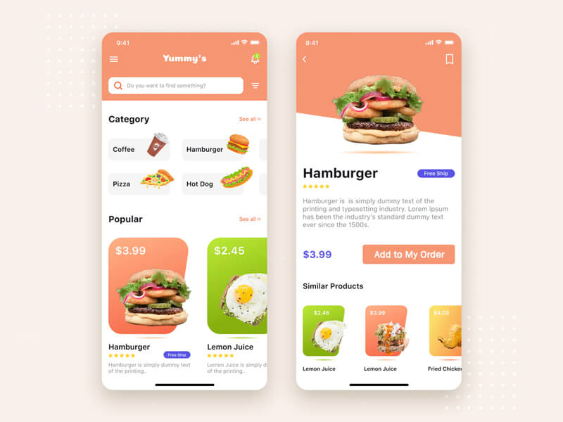 Digital Menu for Restaurant Mobile app